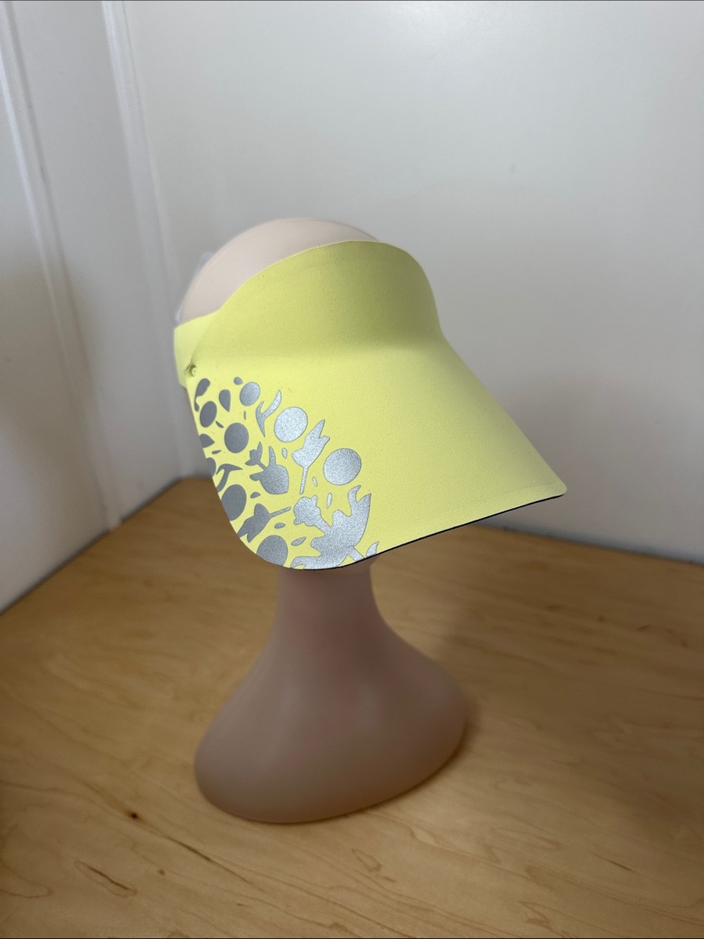 Free people Yellow Visor with Silver Floral Detail NWT
